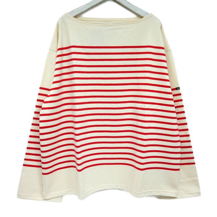 ラッセルバスクシャツOU-C007-21AW赤 OUTIL ウティ 国内正規 TRICOT AAST ボーダーTシャツ カットソー