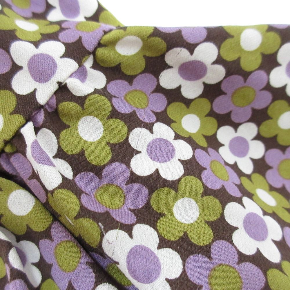 CELINE セリーヌ フラワープリント シルク シャツ サイズ38 パープル  