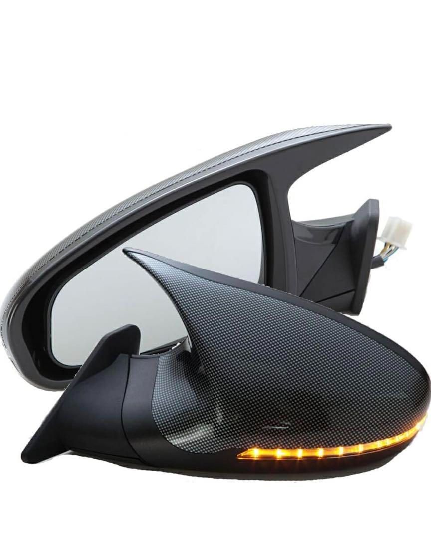 GTSミラー LEDカーボンルック ミラー面電動調整 右ハンドル ホンダアコード