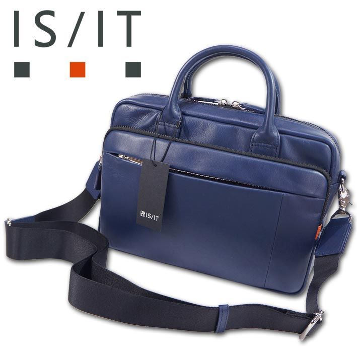 イズイット IS|IT 牛革 レザー ドライビングトート シュルビ ネイビー 紺 定価30 800円 ２WAY トートバッグ 撥水 ハンドバッグ ショルダーバッグ オールレザー シンプル
