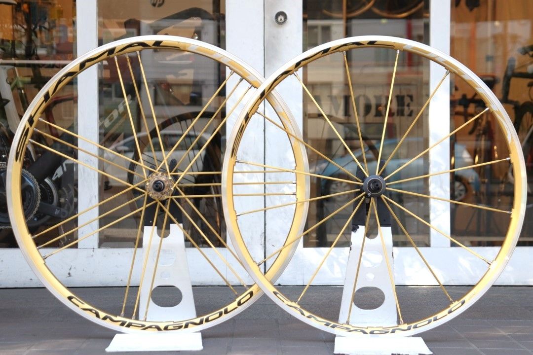 カンパニョーロ Campagnolo シャマルウルトラ ゴールド SHAMAL ULTRA GOLD アルミ クリンチャー ホイールセット カンパ11S/12S 【横浜店】
