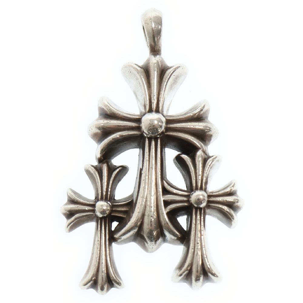 CHROME HEARTS クロムハーツ 3 CH CRS SML トリプルCHクロス スモール ペンダントトップ シルバー BCA201