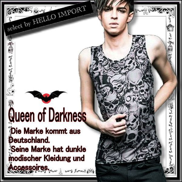 ゴシック メタル ファッション タンクトップ メンズ 服 ドクロ 総柄 薄手 灰 rfa137