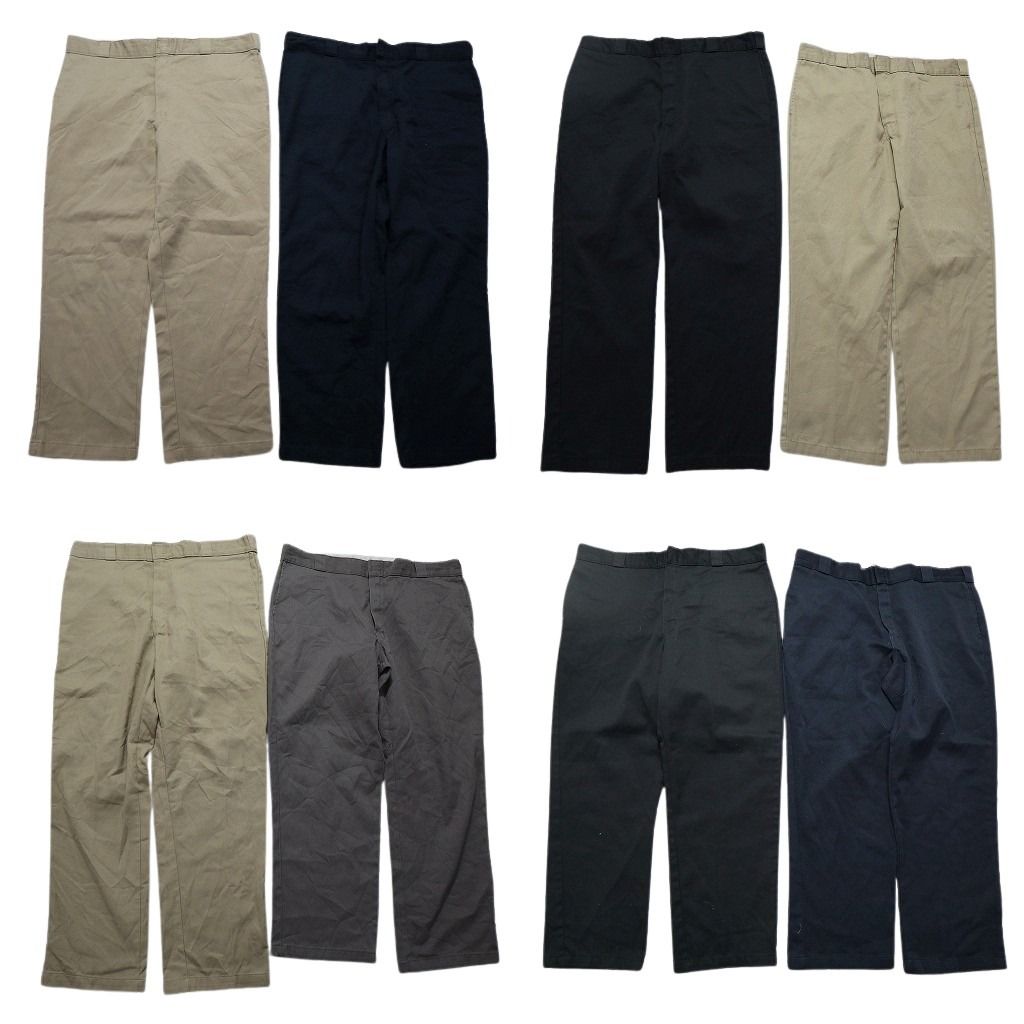 古着卸 まとめ売り ディッキーズ Dickies 874 ワーク パンツ 8枚セット メンズ 40 ノープリーツ センタークリース 古着 NB9781