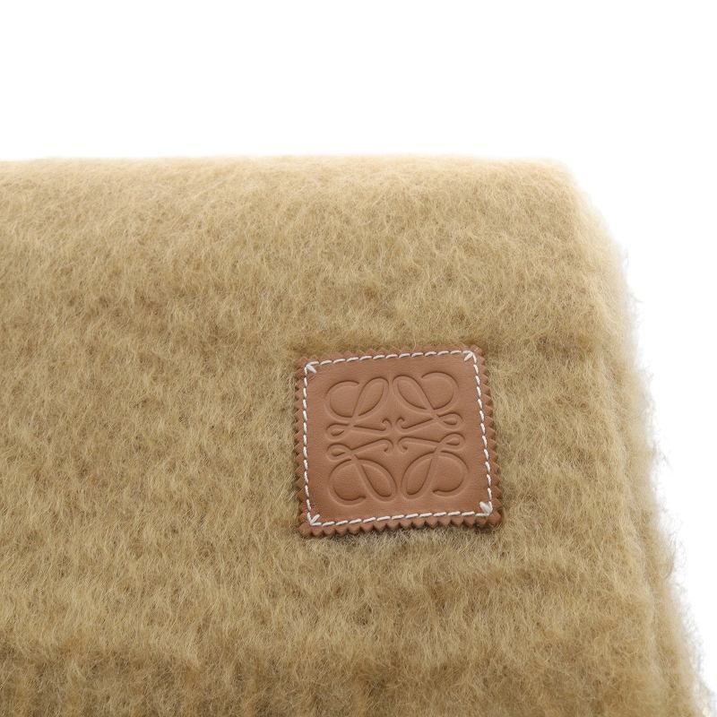 ロエベ ストール マフラー モヘア&ウール ロゴ 茶 ブラウン - メルカリ 