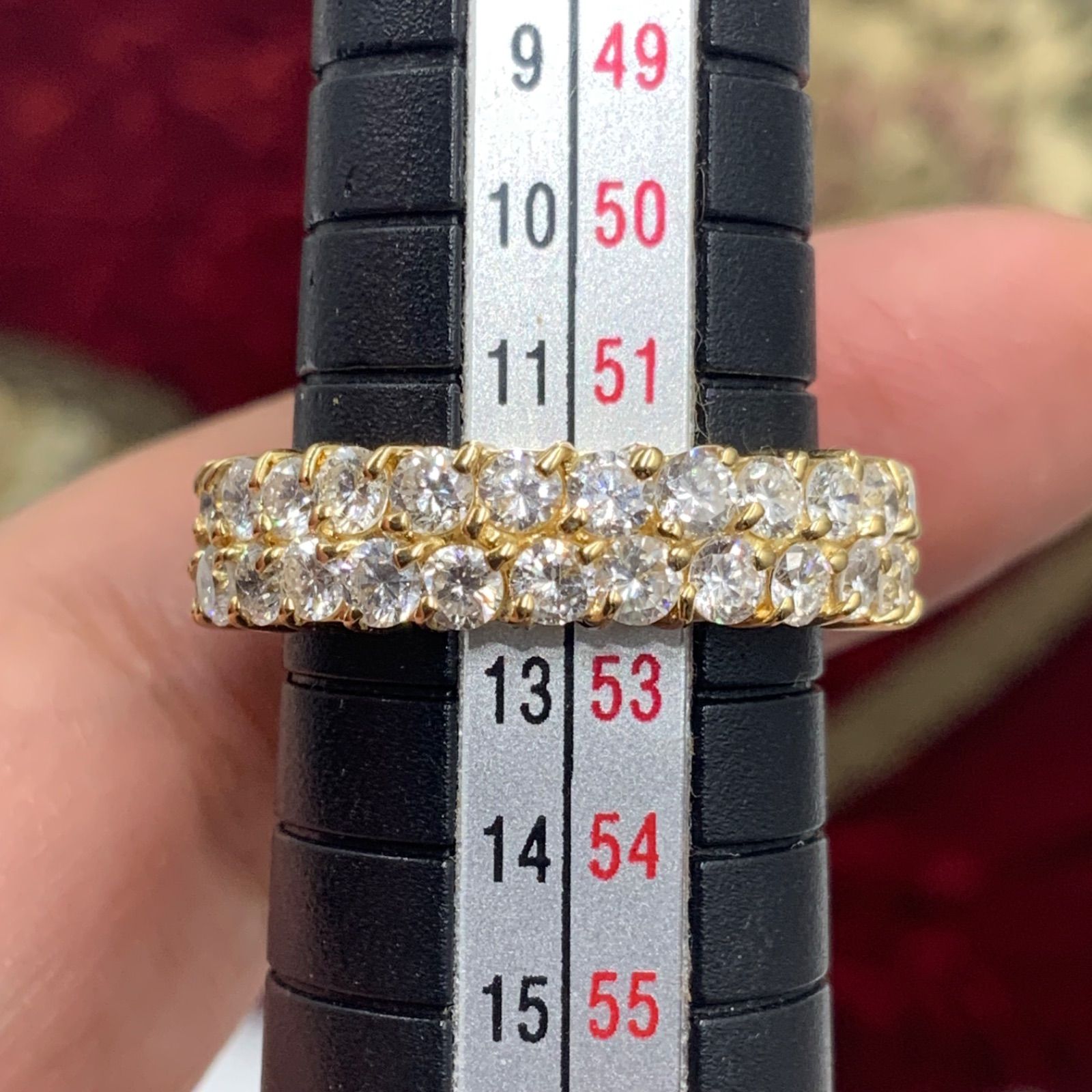 K18 フルエタ二ティ エタニティリング 3.05ct 7.7g - 指輪