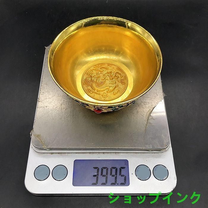 大清乾隆 花開富貴景泰藍花開富貴碗 装飾品 現代工芸品 美術品