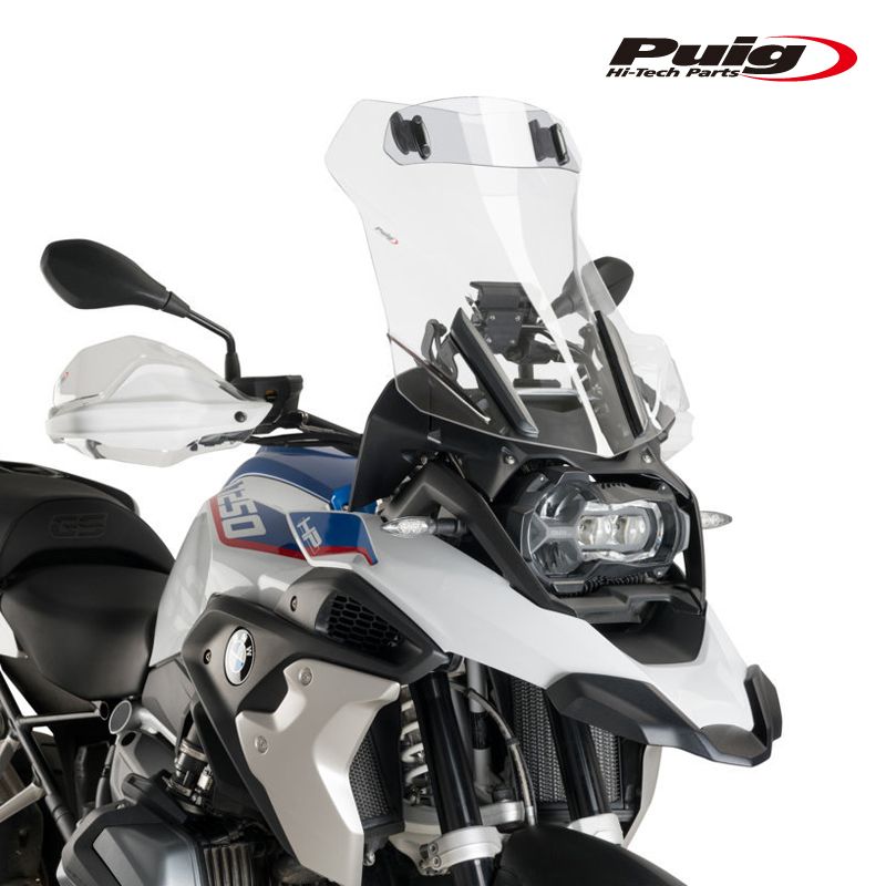 Puig 6504W TOURING WINDSHIELD WITH VISOR CLEAR BMW R 1250 GS TRIPLE BLACK 21-23 プーチ スクリーン カウル バイザー付き