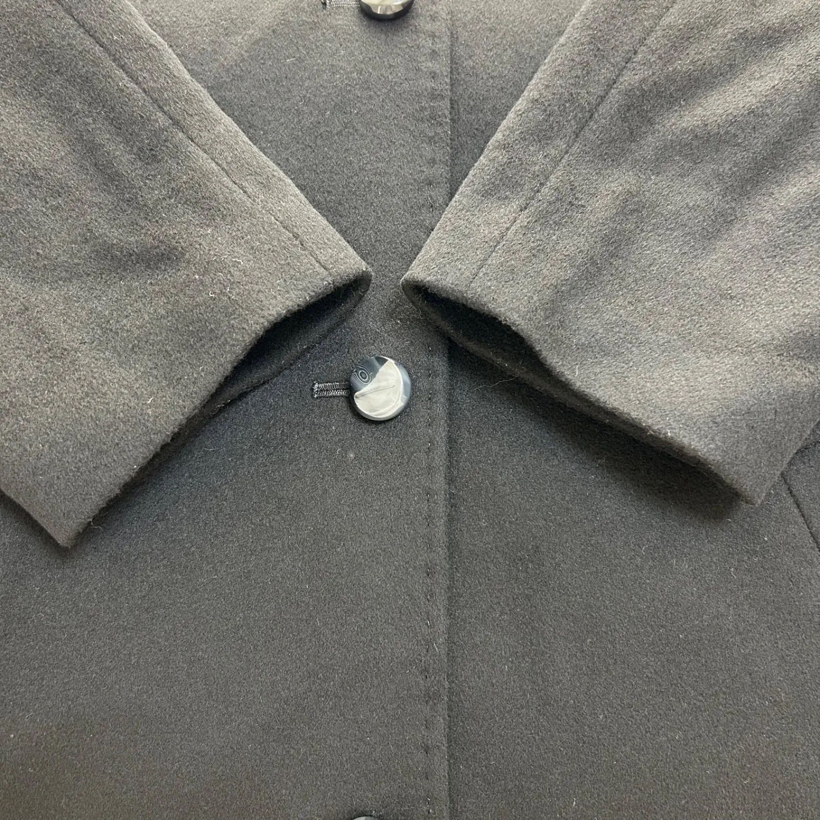 d*3様 François 1er PIERRE BALMAIN 黒 ロングコー François 1er PIERRE BALMAIN 黒 ロングコート 9号