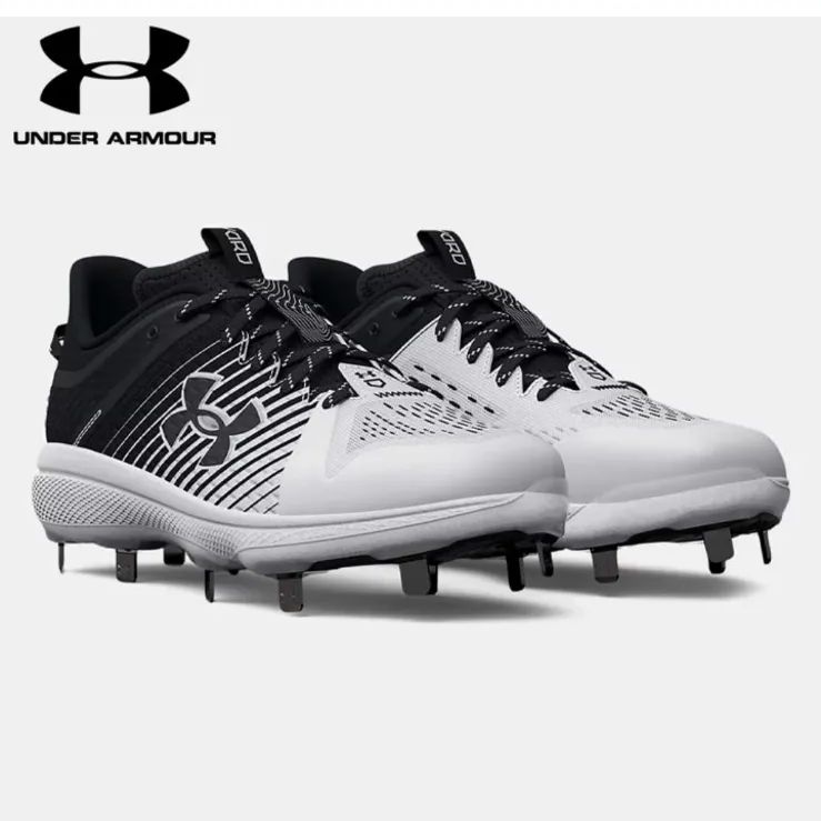 送料無料 USA物 アンダーアーマー UnderArmour 野球スパイク 黒|白 サイズ29cm