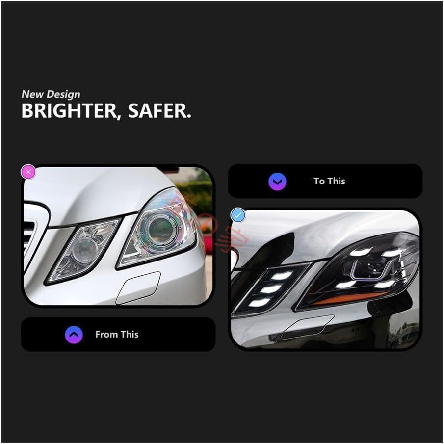 ヘッドランプ照明アセンブリ W212 E200 E300 E260 2009-2012 DRL ターンシグナル ハイビーム エンジェルアイ プロジェクターレンズ 自動車ヘッドライト照明