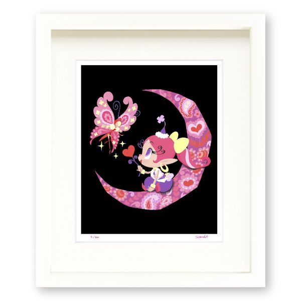 セル画　ハクション大魔王　アクビちゃん 吉田すずか「月アクビ」 版画 ハクション大魔王 アクビちゃん