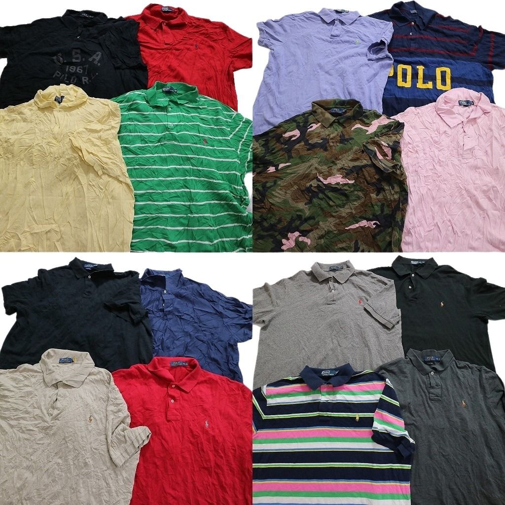 古着卸 まとめ売り ラルフローレン ポロシャツ 16枚セット (メンズ 2XL