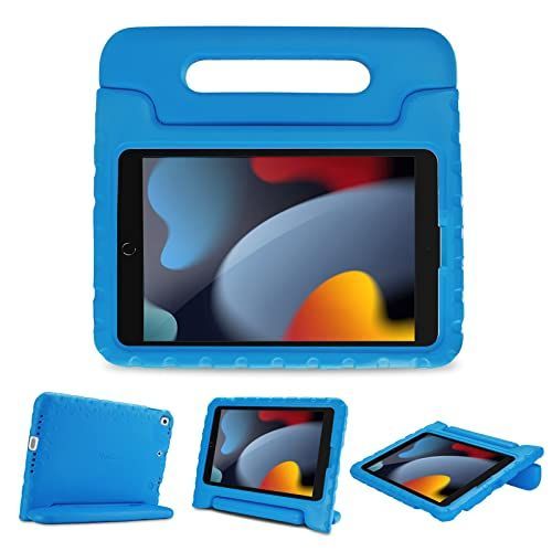 ブルー ProCase iPad 10.2/ iPad Pro 10.5/ iPad Air 3 キッズケース 、耐衝撃性 ハンドルとキックスタンド付き 軽量バンパーケース 対応端末： iPad 10.2＂ 第9世代（2021）＆ 第8世代（2020）＆第7世