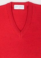 【売れてます】男女兼用　学生用　日本製　毛混スクールベスト　100〜150　赤　送料込み