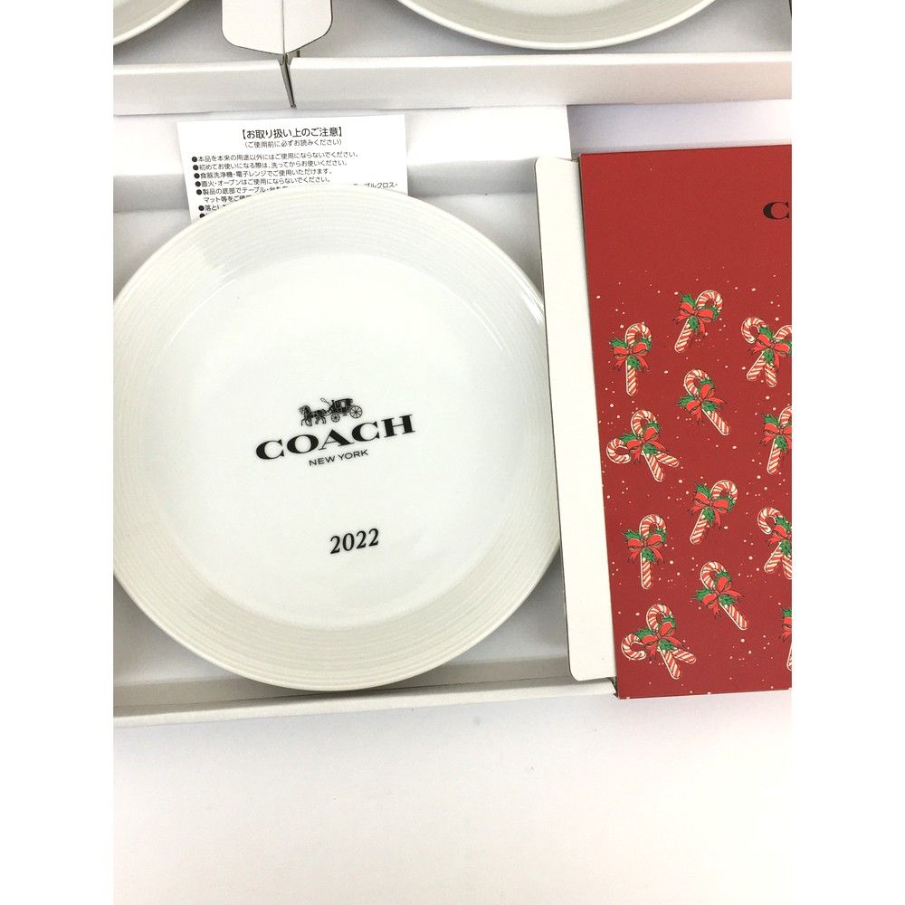 未使用品 COACH コーチ お皿 クリスマスノベルティ 2022 5枚