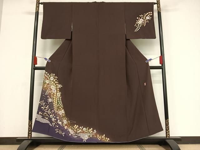 平和屋本店□極上 越後十日町の一流染匠桐屋 翠山工房 訪問着・長襦袢  