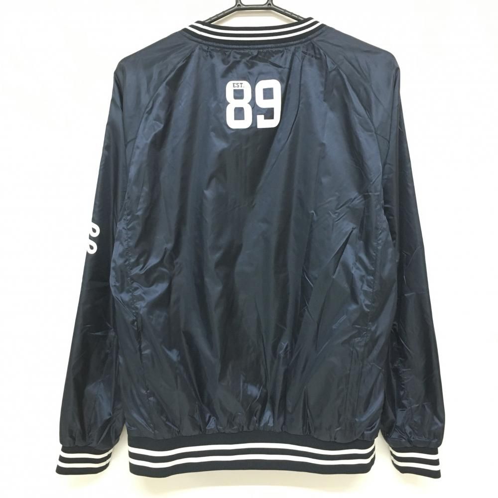 パーリーゲイツ スニード ネイビー×白 蓄熱裏地 フロッキーロゴ