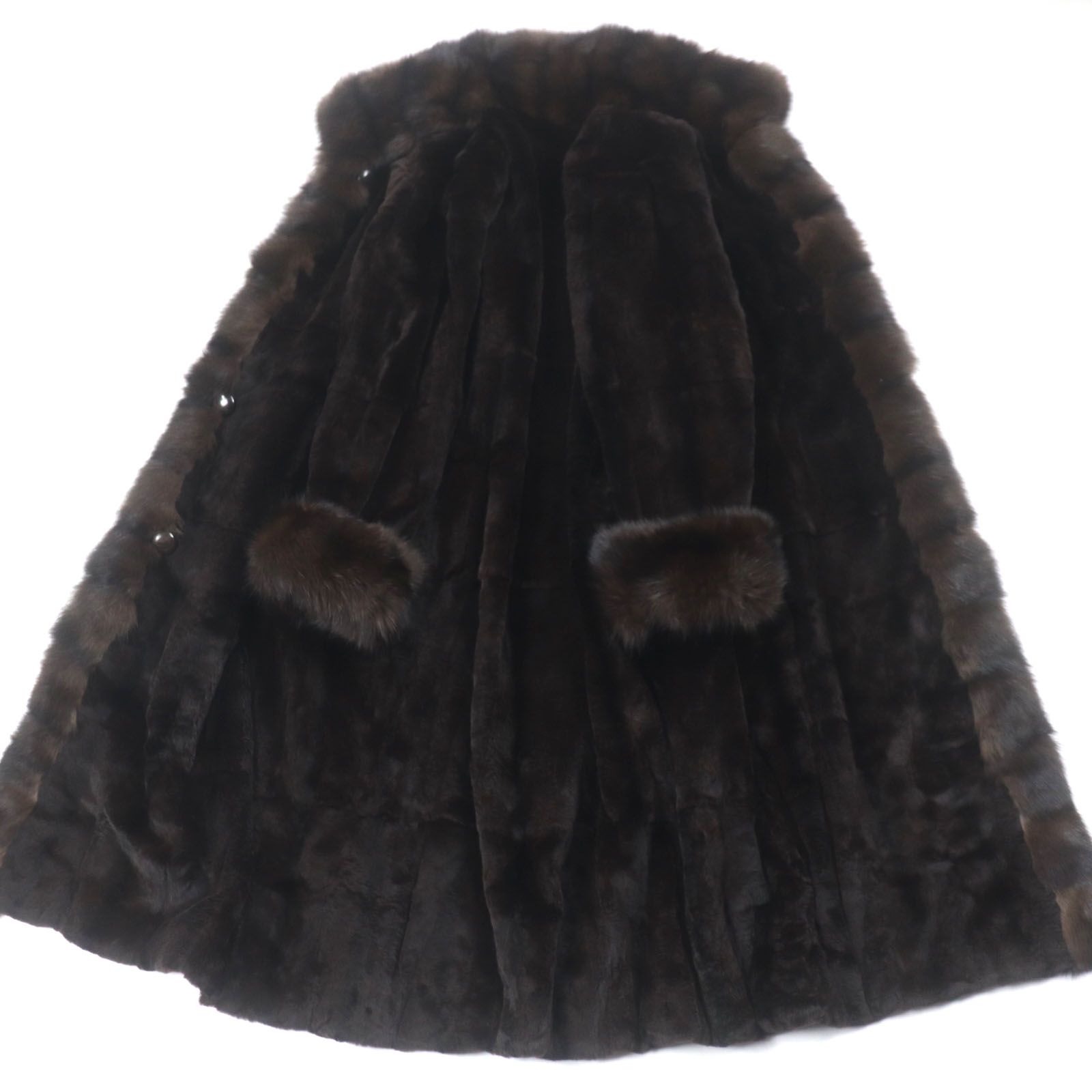 未使用品▽ロシアンセーブル シェアードウィーゼル SABLE シルク