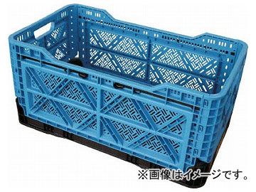 トラスコ中山 折りたたみメッシュコンテナ ブルー TR-MPB90-B(7985410