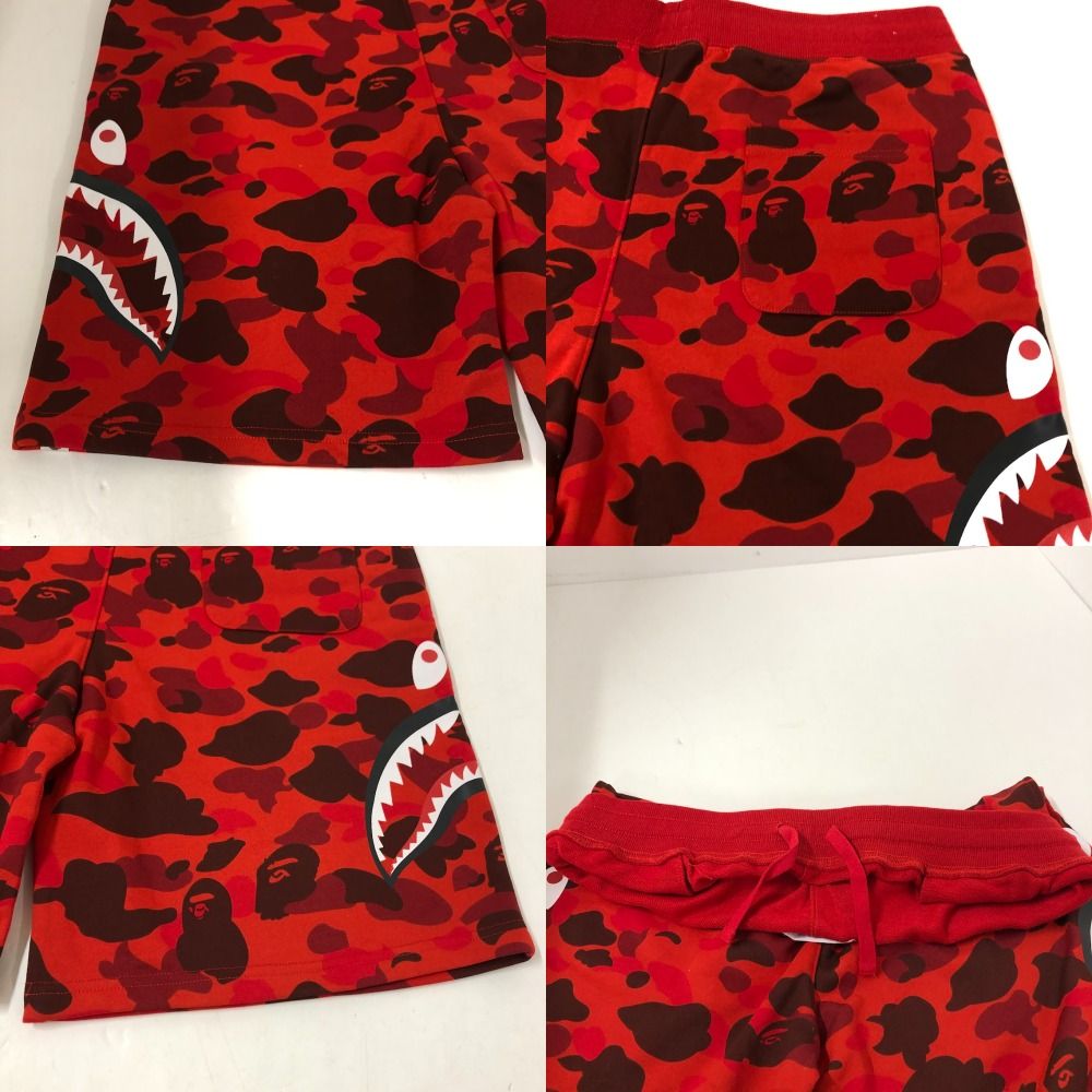 BAPE シャークショートパンツ beige camo シャーク ハーフパンツ Lサイズ a bathing ape BAPE