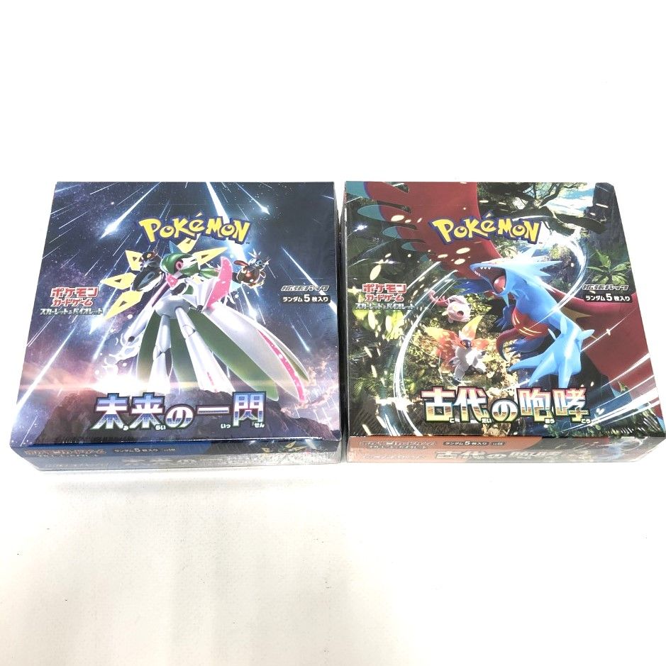 ポケモンカードゲーム 未来の一閃　と　古代の咆哮(ボックスシュリンクなし) 古代の咆哮＆未来の一閃BOX✨️シュリンク無し ポケモンカードゲーム