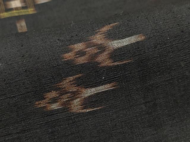 平和屋着物○国指定重要無形文化財 本場久米島紬 手織 正絹 逸品