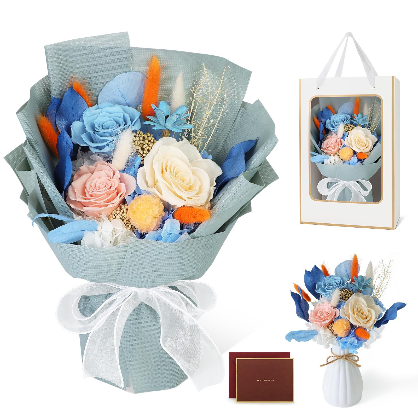 特選仏花　花瓶付き　百合　 蓮の花　造花無し　一対　プリザーブドフラワー 特選仏花 花瓶付き 百合 蓮の花 造花無し 一対 プリザーブドフラワー