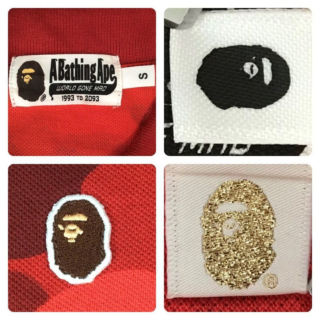 A Bathing Ape BAPE Camo Polo 赤系迷彩 ポロシャツ A Bathing Ape BAPE Camo Polo 赤系迷彩 ポロシャツ