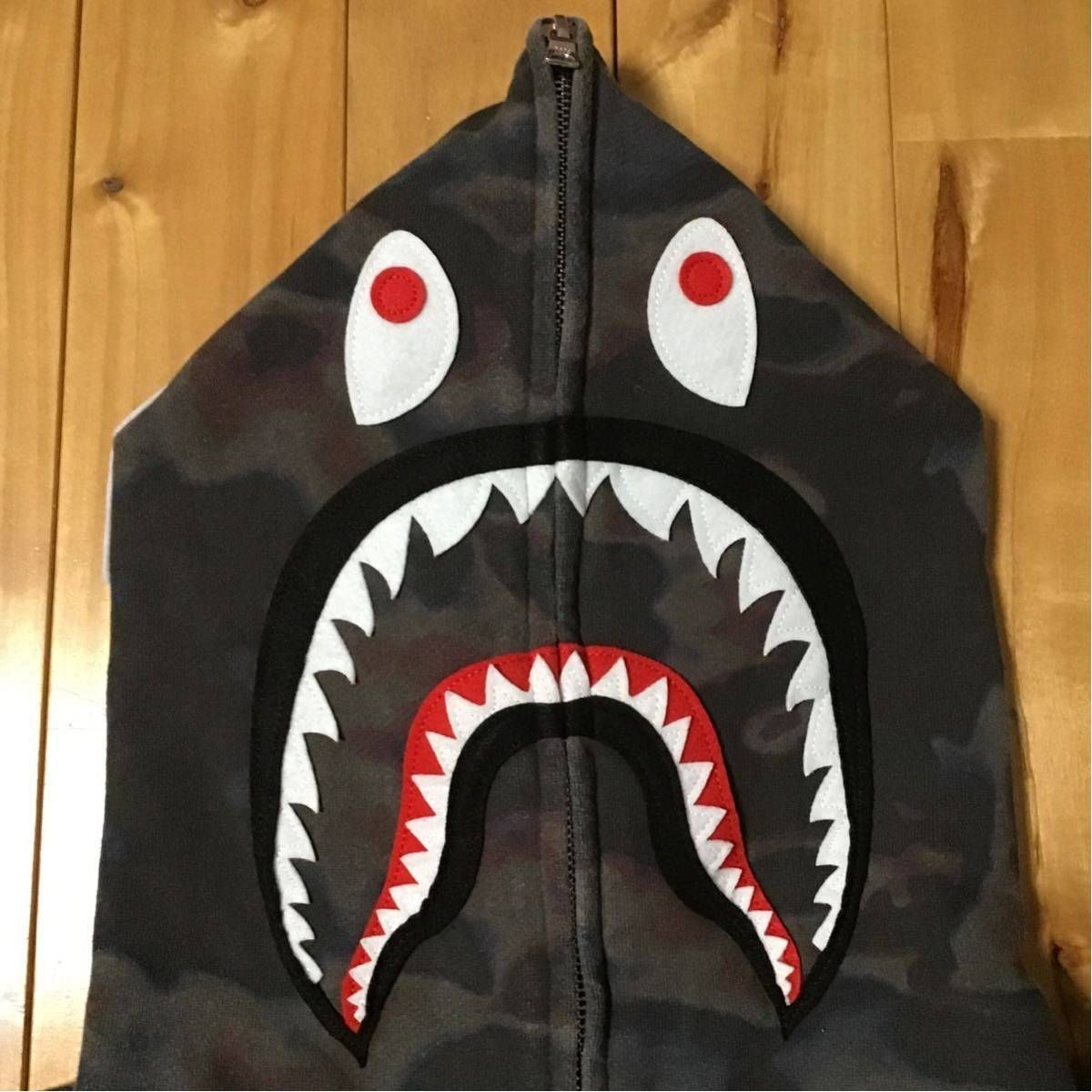 THERMOGRAPHY シャーク パーカー Lサイズ a bathing ape BAPE camo shark full zip hoodie  エイプ ベイプ アベイシングエイプ 迷彩 - メルカリ