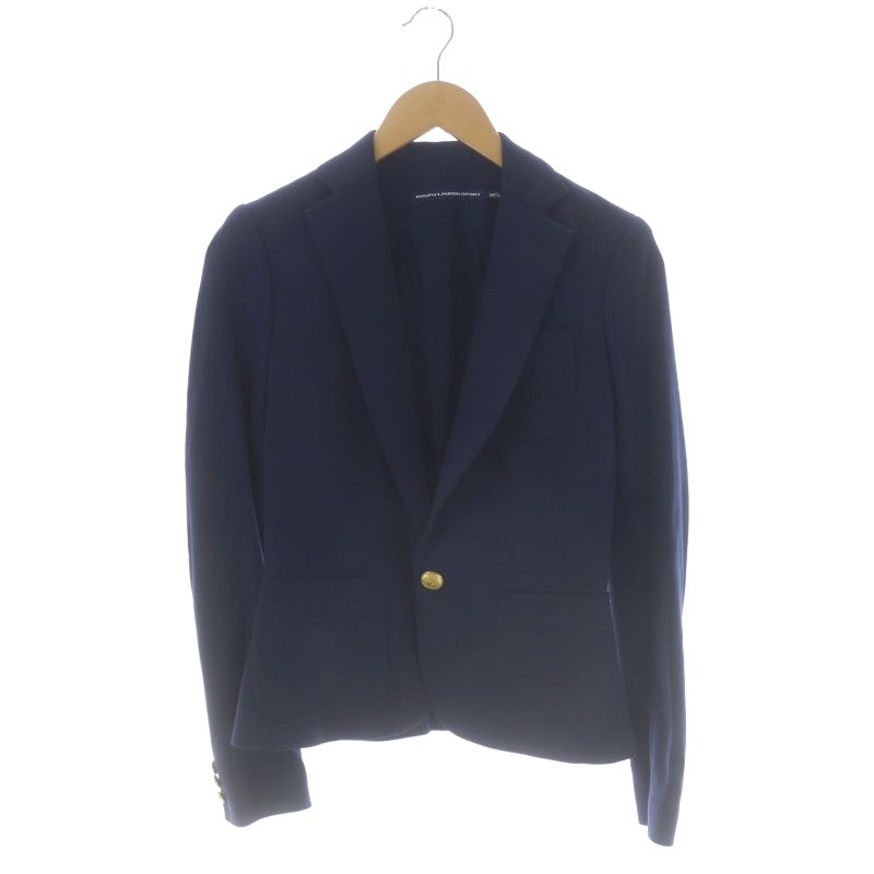 90s Vintage ラルフローレン 紺ブレザー 金ボタン BIGSIZE
