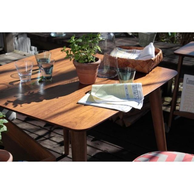 ダイニングテーブル  天然木(ウォルナット) ウレタン塗装 ルーシー ダイニングテーブル ブラウン 天然木(アカシア) 天然木