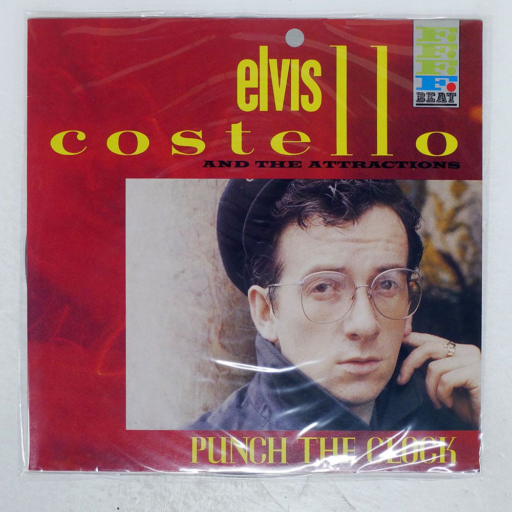 直筆サイン ELVIS COSTELLO 国内盤CD 国内盤 ELVIS COSTELLO & THE ATTRACTIONS/PUNCH THE CLOCK/F