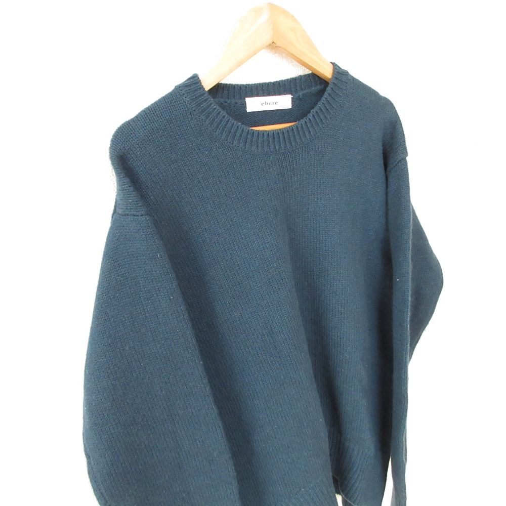 エブール ebure ウールカシミアブレンドクルーネックニットプル