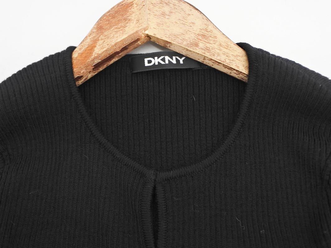 DKNY ダナキャランニューヨーク ウール100% リブ カーディガン