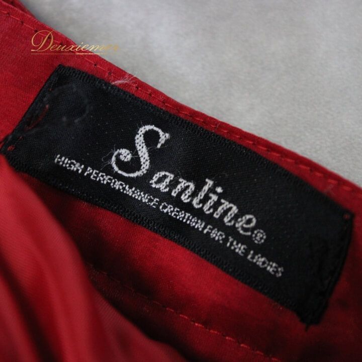 【美品 日本製社交ダンス衣装】スカート レッスン パーティー 赤 レッド Sanline サンリーヌ 派手 目立つ 華やか かわいい 美品 日本製社交ダンス衣装】スカート レッスン パーティー 赤
