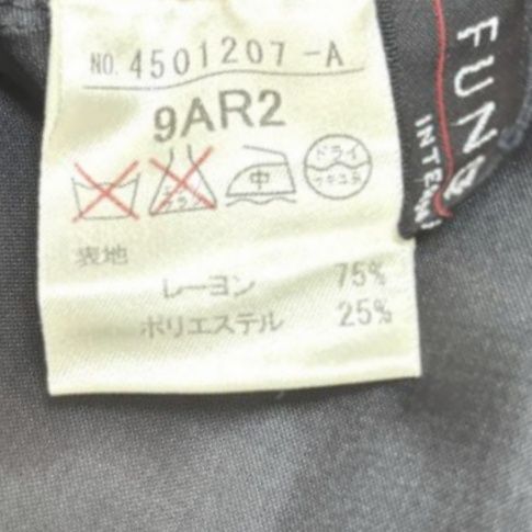 東京ソワール FUNQUETH シャンタンロングドレス ベロアリボン 黒 ブラック 9号 MAAHADDERANG_COM