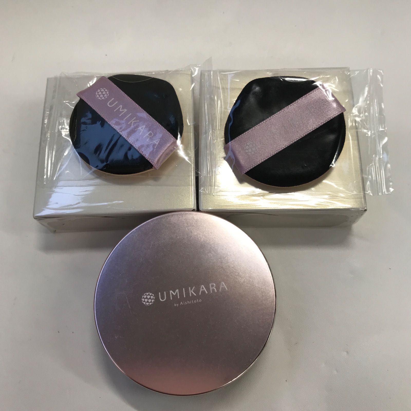 Y1005 K UMIKARA リキッドファンデーション レフィル ナチュラルオークル 15g パフ付 ×2 コンパクト 計3点セット