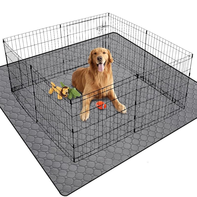 ペットシーツ 洗える ペット用おしっこマット 猫 犬用 おしっこパッド ペット用 トイレ下敷きマット 速乾 洗える 大判サイズ 多頭飼いに最適 グレー 165*122cm 2点入り 1