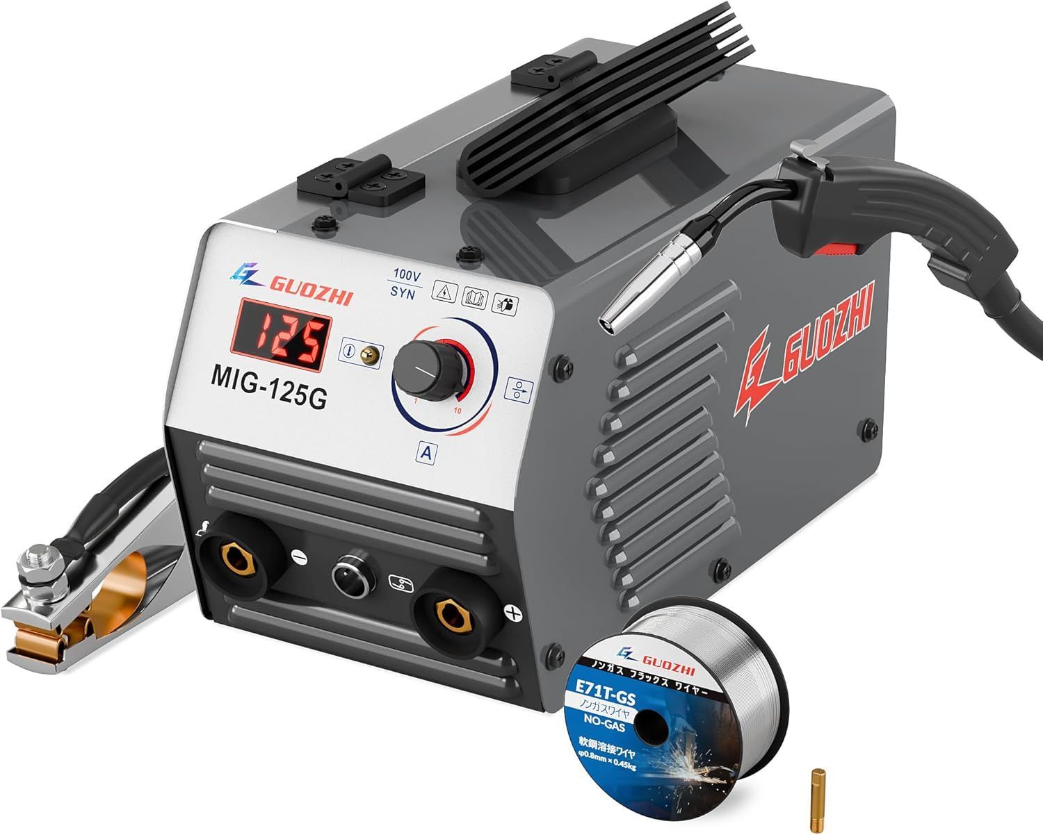 GZ GUOZHI 半自動溶接機 100v 溶接機 ノンガスワイヤー溶接