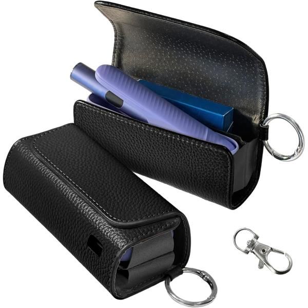 SOAREM アイコス対応 イルマ対応 イルマｉ対応 イルマアイ対応 ケース レザー カラビナ取付け用フック付き レザー調 (グレー)