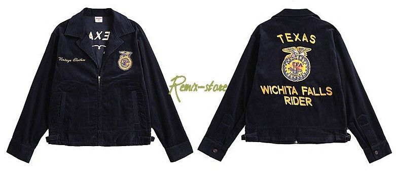オールドファン アメリカン 復刻 FFA 刺繍コーデュロイ バーンジャケット ☆オールドファン アメリカン 復刻 FFA 刺繍コーデュロイ バーン