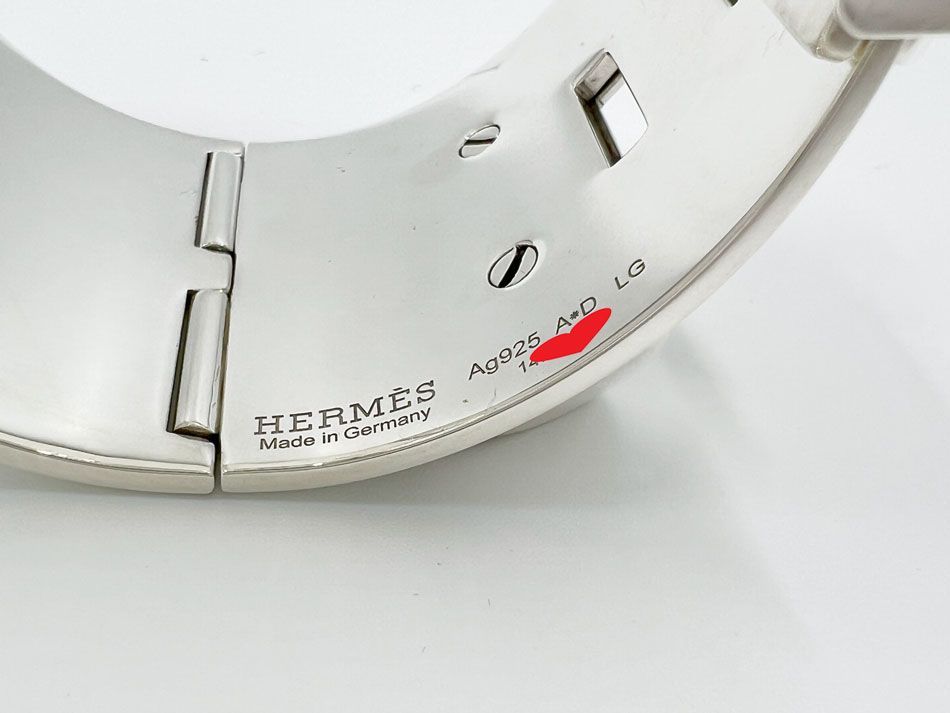HERMES エルメス バングル ブレス コリエドシアン スタッズ Ag925 SV