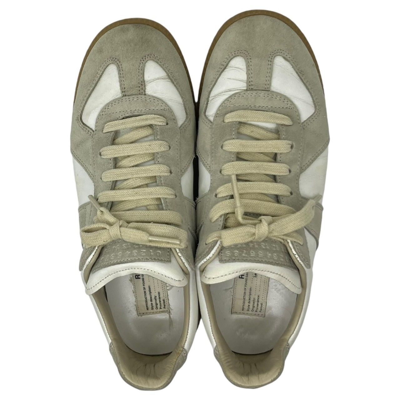 MAISON MARGIELA(メゾンマルジェラ) GERMAN TRAINER ジャーマントレーナー 36(23cm程度) グレー×ホワイト  ローカット スニーカー - メルカリ