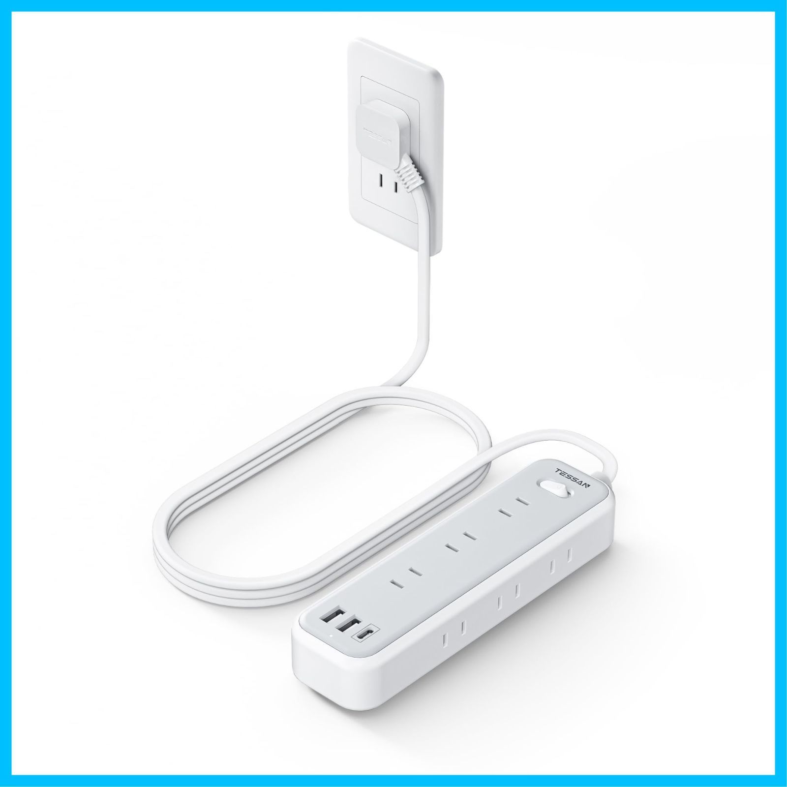 お買い得，高品質 【特価セール】1個USB-Cポート電源コード OA 2個type-Aポート 9個AC口 タコ足配線 TESSAN テーブルタップ マルチ たこあしコンセント 一括スイッチ付き usb 薄型プラグ 壁掛け 電源タップ 2m 卓上 延 UPS(無停電電源装置)