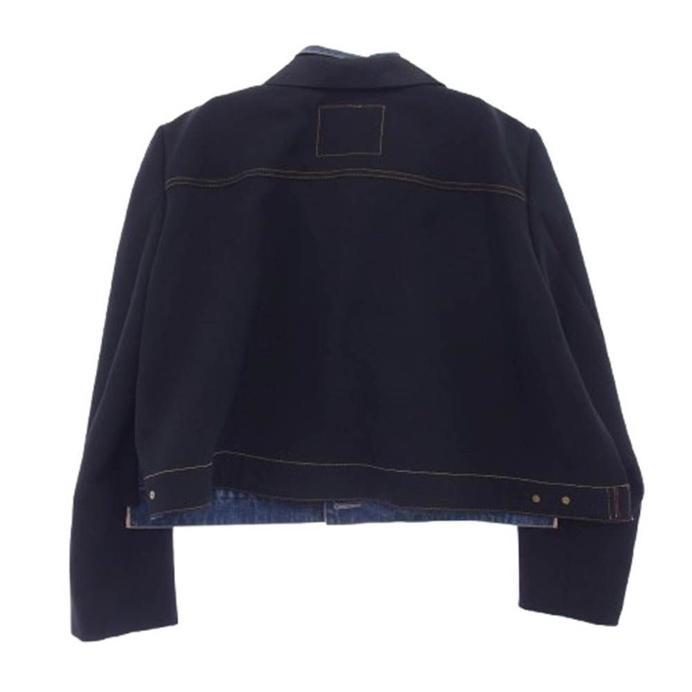 極美品 45R 麦サテンのPジャケット ヒッコリー デニム ジャケット ダブル 45th SPECIAL ITEM｣MKパールデニムジャケット(ONE SIZE 淡加工色