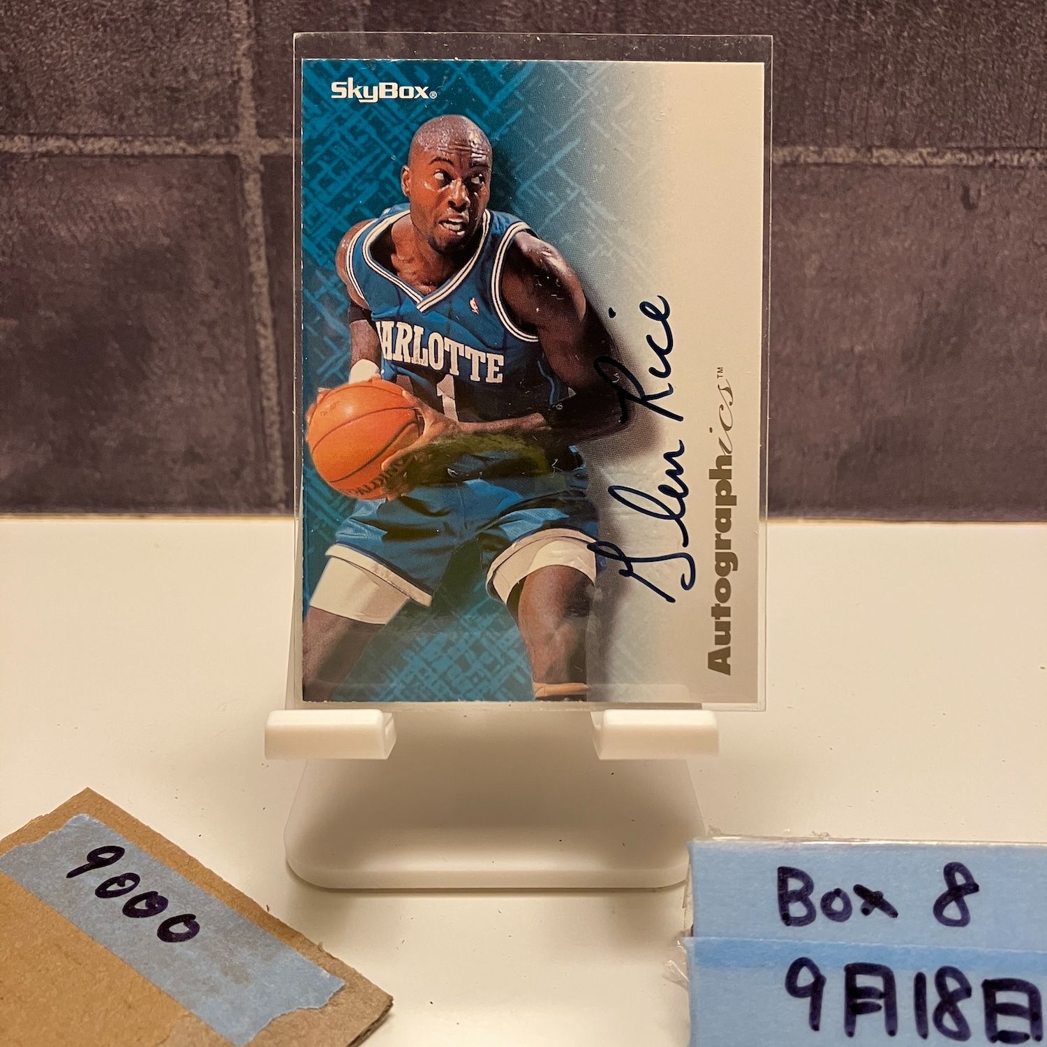 1996 SkyBox Autographics Glen Rice 直筆サイン Charlotte Hornets カード