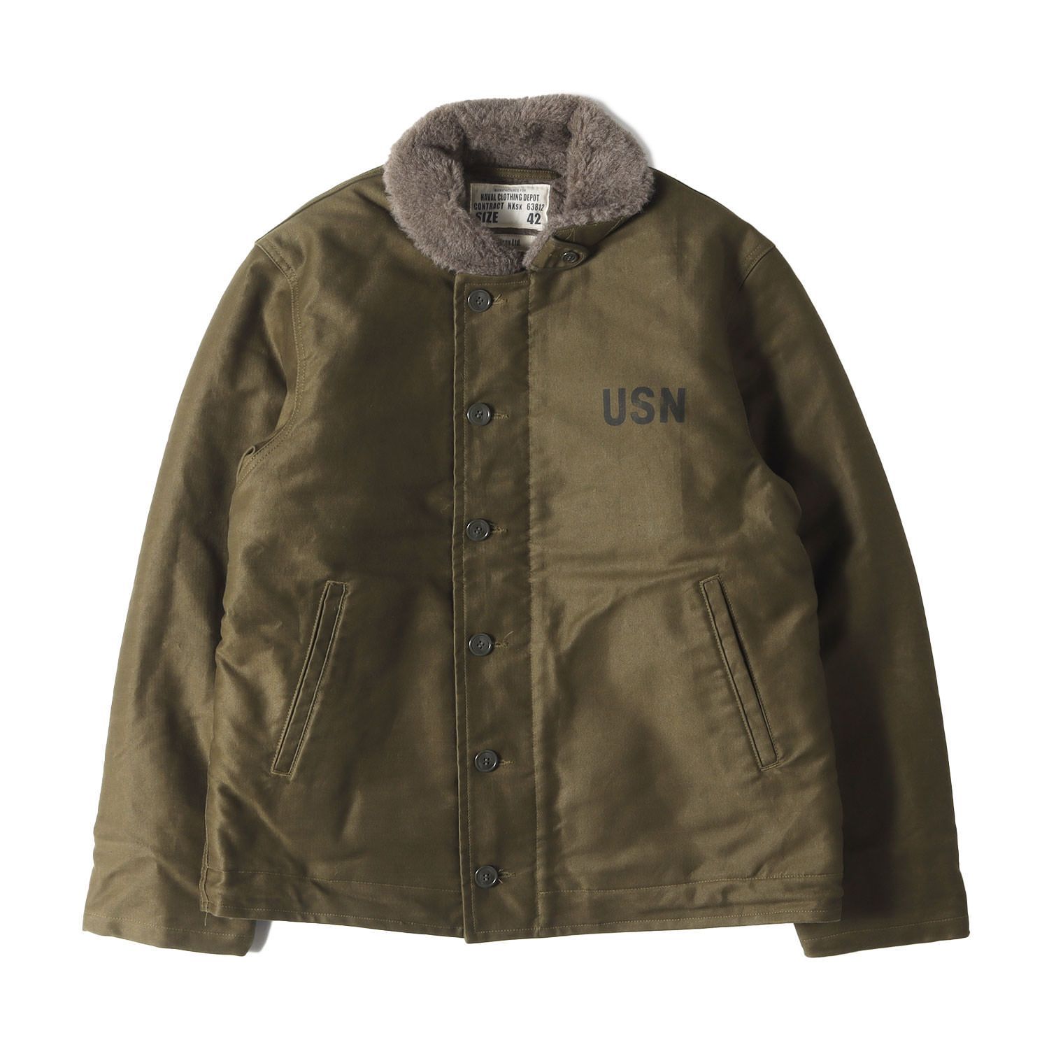 AVIREX アヴィレックス ジャケット サイズ:42(XL) 23AW ミルスペック N-1 デッキジャケット N-1 JACKET VINTAGE  オリーブ アウター ブルゾン 上着 ミリタリー【メンズ】 - メルカリ