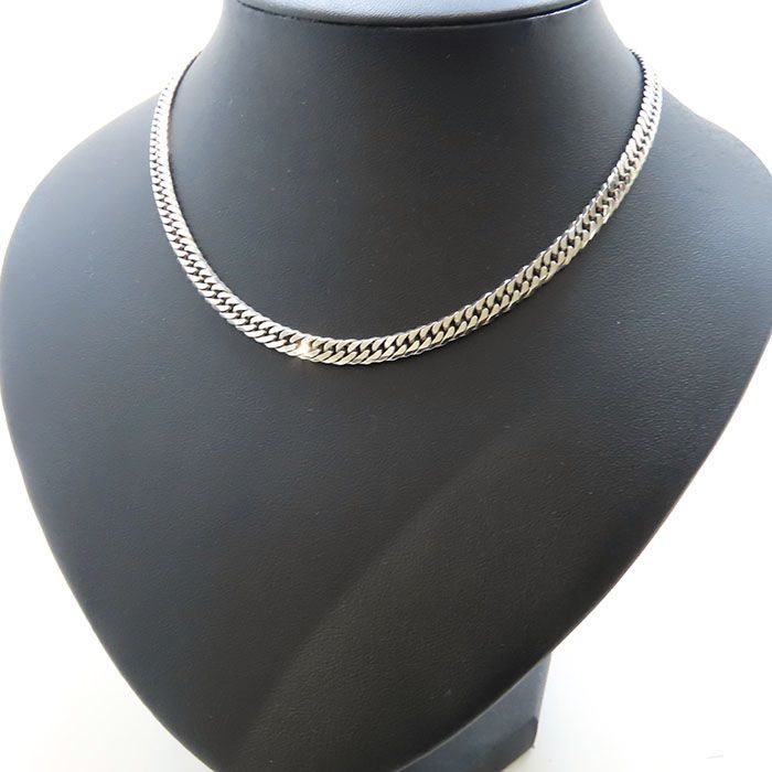 喜平 6面 W ダブル ネックレス Pt850 40.4g 40cm チェーン 造幣局検定