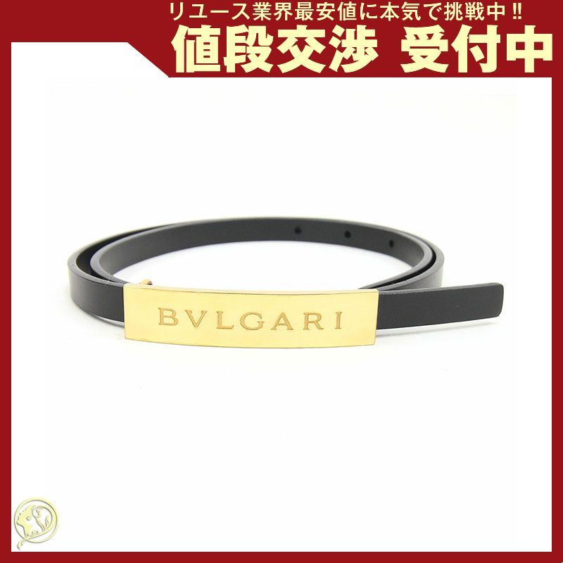 日本製特価】 BVLGARI - ブルガリ ベルト ブラック ゴールド金具